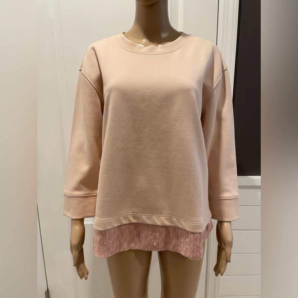 NWOT J.Crew Sequin Trim Sweatshirt size M